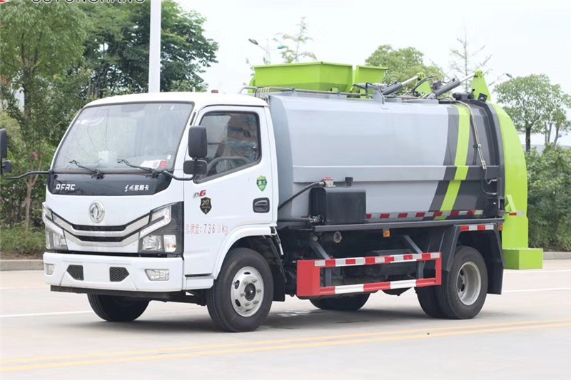 國(guó)六小多利卡5方 餐廚垃圾車(方罐）